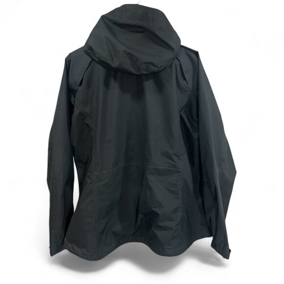 Eddie Bauer Jacket Men Large Weather Edge Black Hooded Windbreaker Rain Jacket - Picture 2 of 16